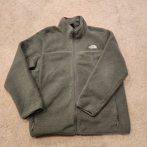 (3) North Face XXL Fleece (Green Full Zip, Gray Half Zip Pullover, White Vest)